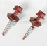 Hex Washer Head Drilling Screws with Rubber Bonded Washer Painted