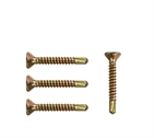 Philips CSK(Flat) Head Self Drilling Screw With Nibs, Yellow Zinc Plated