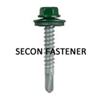 Din7504 Hex washer head self drilling screws with EPDM steel bonded washer painted head