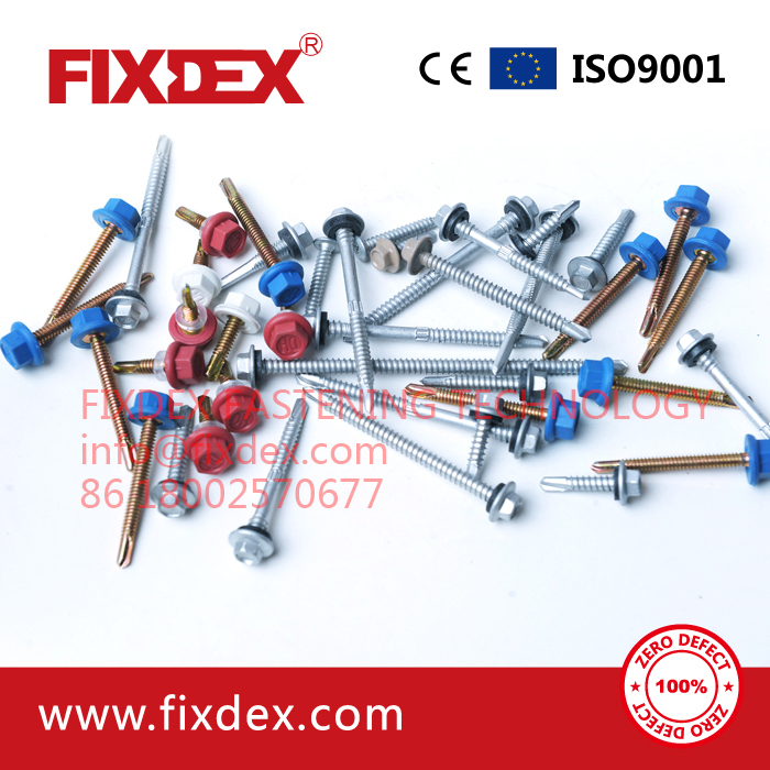 Hex head self-drilling screw with EPDM washer 14#*2